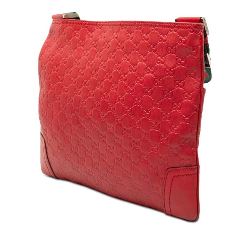 GUCCI Authentic Red Leather Shoulder Bag - Picture 2 of 6